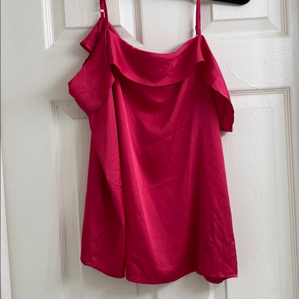 Express Off The Shoulder Pink Top